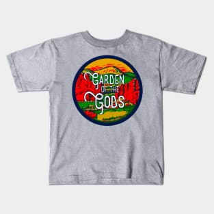 Garden of the Gods Vintage Travel Decal Kids T-Shirt